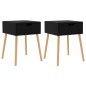 vidaXL Mesitas noche 2 uds madera ingeniería negro brillo 40x40x56 cm vidaXL Mesitas noche 2 uds madera ingeniería negro brillo 40x40x56 cm