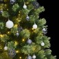 vidaXL Árbol de Navidad artificial con bisagras 300 LED y bolas 180 cm vidaXL Árbol de Navidad artificial con bisagras 300 LED y bolas 180 cm