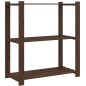 vidaXL Estantería de 3 niveles madera maciza pino marrón 80x38x90 cm vidaXL Estantería de 3 niveles madera maciza pino marrón 80x38x90 cm