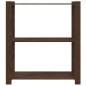 vidaXL Estantería de 3 niveles madera maciza pino marrón 80x38x90 cm vidaXL Estantería de 3 niveles madera maciza pino marrón 80x38x90 cm
