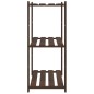 vidaXL Estantería de 3 niveles madera maciza pino marrón 80x38x90 cm vidaXL Estantería de 3 niveles madera maciza pino marrón 80x38x90 cm