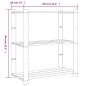 vidaXL Estantería de 3 niveles madera maciza pino marrón 80x38x90 cm vidaXL Estantería de 3 niveles madera maciza pino marrón 80x38x90 cm