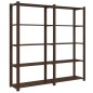 vidaXL Estantería de 5 niveles madera maciza pino marrón 170x38x170 cm vidaXL Estantería de 5 niveles madera maciza pino marrón 170x38x170 cm