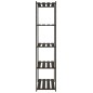 vidaXL Estantería de 5 niveles madera maciza pino negro 80x38x170 cm vidaXL Estantería de 5 niveles madera maciza pino negro 80x38x170 cm