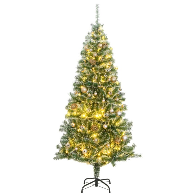 vidaXL Árbol de Navidad artificial con 300 LED bolas y nieve 210 cm vidaXL Árbol de Navidad artificial con 300 LED bolas y nieve 210 cm