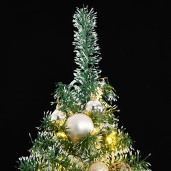 vidaXL Árbol de Navidad artificial con 300 LED bolas y nieve 210 cm