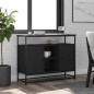 vidaXL Aparador de madera de ingeniería negro 100x35x80 cm vidaXL Aparador de madera de ingeniería negro 100x35x80 cm