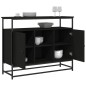 vidaXL Aparador de madera de ingeniería negro 100x35x80 cm vidaXL Aparador de madera de ingeniería negro 100x35x80 cm