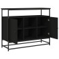 vidaXL Aparador de madera de ingeniería negro 100x35x80 cm vidaXL Aparador de madera de ingeniería negro 100x35x80 cm