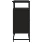 vidaXL Aparador de madera de ingeniería negro 100x35x80 cm vidaXL Aparador de madera de ingeniería negro 100x35x80 cm