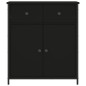 vidaXL Aparador de madera de ingeniería negro 70x30x80 cm vidaXL Aparador de madera de ingeniería negro 70x30x80 cm