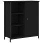 vidaXL Aparador de madera de ingeniería negro 70x30x80 cm