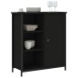 vidaXL Aparador de madera de ingeniería negro 70x30x80 cm