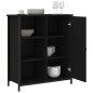 vidaXL Aparador de madera de ingeniería negro 70x30x80 cm