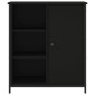 vidaXL Aparador de madera de ingeniería negro 70x30x80 cm