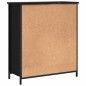 vidaXL Aparador de madera de ingeniería negro 70x30x80 cm