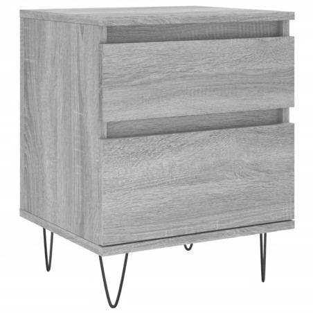 vidaXL Mesita de noche madera de ingeniería gris Sonoma 40x35x50 cm