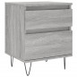 vidaXL Mesita de noche madera de ingeniería gris Sonoma 40x35x50 cm