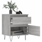 vidaXL Mesita de noche madera de ingeniería gris Sonoma 40x35x50 cm