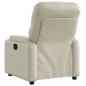 vidaXL Sillón reclinable de cuero sintético crema vidaXL Sillón reclinable de cuero sintético crema