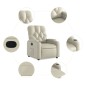 vidaXL Sillón reclinable de cuero sintético crema vidaXL Sillón reclinable de cuero sintético crema