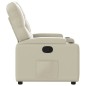 vidaXL Sillón reclinable de cuero sintético crema vidaXL Sillón reclinable de cuero sintético crema