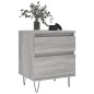 vidaXL Mesita de noche madera de ingeniería gris Sonoma 40x35x50 cm