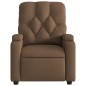 vidaXL Sillón reclinable con masaje de tela marrón vidaXL Sillón reclinable con masaje de tela marrón