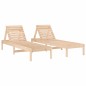 vidaXL Tumbonas con mesa 2 uds madera maciza de pino vidaXL Tumbonas con mesa 2 uds madera maciza de pino