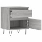 vidaXL Mesita de noche madera de ingeniería gris Sonoma 40x35x50 cm