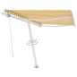 vidaXL Toldo de pie automático amarillo y blanco 350x250 cm vidaXL Toldo de pie automático amarillo y blanco 350x250 cm