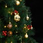 vidaXL Árbol de Navidad artificial con bisagras 300 LED y bolas 180 cm vidaXL Árbol de Navidad artificial con bisagras 300 LED y bolas 180 cm
