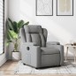 vidaXL Sillón reclinable de tela gris claro