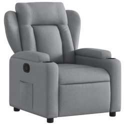 vidaXL Sillón reclinable de tela gris claro