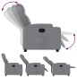 vidaXL Sillón reclinable de tela gris claro