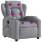 vidaXL Sillón reclinable de masaje de tela gris claro vidaXL Sillón reclinable de masaje de tela gris claro