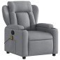 vidaXL Sillón reclinable de masaje de tela gris claro vidaXL Sillón reclinable de masaje de tela gris claro
