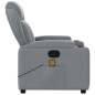 vidaXL Sillón reclinable de masaje de tela gris claro vidaXL Sillón reclinable de masaje de tela gris claro