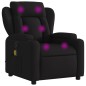 vidaXL Sillón reclinable de masaje de tela negro vidaXL Sillón reclinable de masaje de tela negro