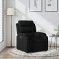 vidaXL Sillón reclinable de tela negro vidaXL Sillón reclinable de tela negro