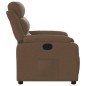 vidaXL Sillón reclinable de tela marrón