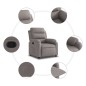 vidaXL Sillón reclinable de tela gris taupe vidaXL Sillón reclinable de tela gris taupe