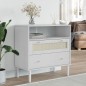 vidaXL Aparador SENJA aspecto de ratán madera pino blanco 80x40x80 cm vidaXL Aparador SENJA aspecto de ratán madera pino blanco 80x40x80 cm