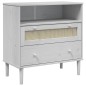 vidaXL Aparador SENJA aspecto de ratán madera pino blanco 80x40x80 cm vidaXL Aparador SENJA aspecto de ratán madera pino blanco 80x40x80 cm