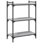 vidaXL Librería 3 estantes madera ingeniería gris Sonoma 60x30x86 cm vidaXL Librería 3 estantes madera ingeniería gris Sonoma 60x30x86 cm