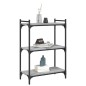 vidaXL Librería 3 estantes madera ingeniería gris Sonoma 60x30x86 cm vidaXL Librería 3 estantes madera ingeniería gris Sonoma 60x30x86 cm