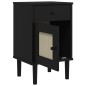vidaXL Mesita noche SENJA aspecto ratán madera pino negro 40x35x65 cm vidaXL Mesita noche SENJA aspecto ratán madera pino negro 40x35x65 cm