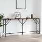vidaXL Mesa consola madera de ingeniería roble ahumado 180x23x75 cm vidaXL Mesa consola madera de ingeniería roble ahumado 180x23x75 cm