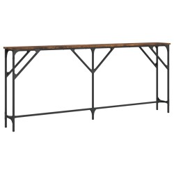 vidaXL Mesa consola madera de ingeniería roble ahumado 180x23x75 cm
