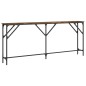 vidaXL Mesa consola madera de ingeniería roble ahumado 180x23x75 cm vidaXL Mesa consola madera de ingeniería roble ahumado 180x23x75 cm
